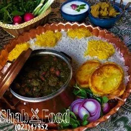 چلوخورشت قورمه سبزی شمالی
