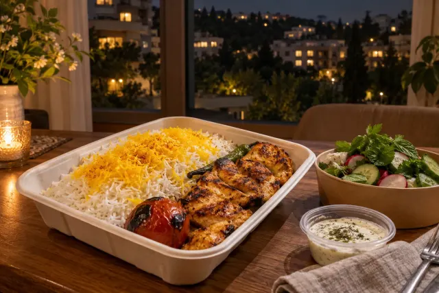 سفارش غذای شبانه نیاوران تهران؛ از انتخاب شام تا تحویل