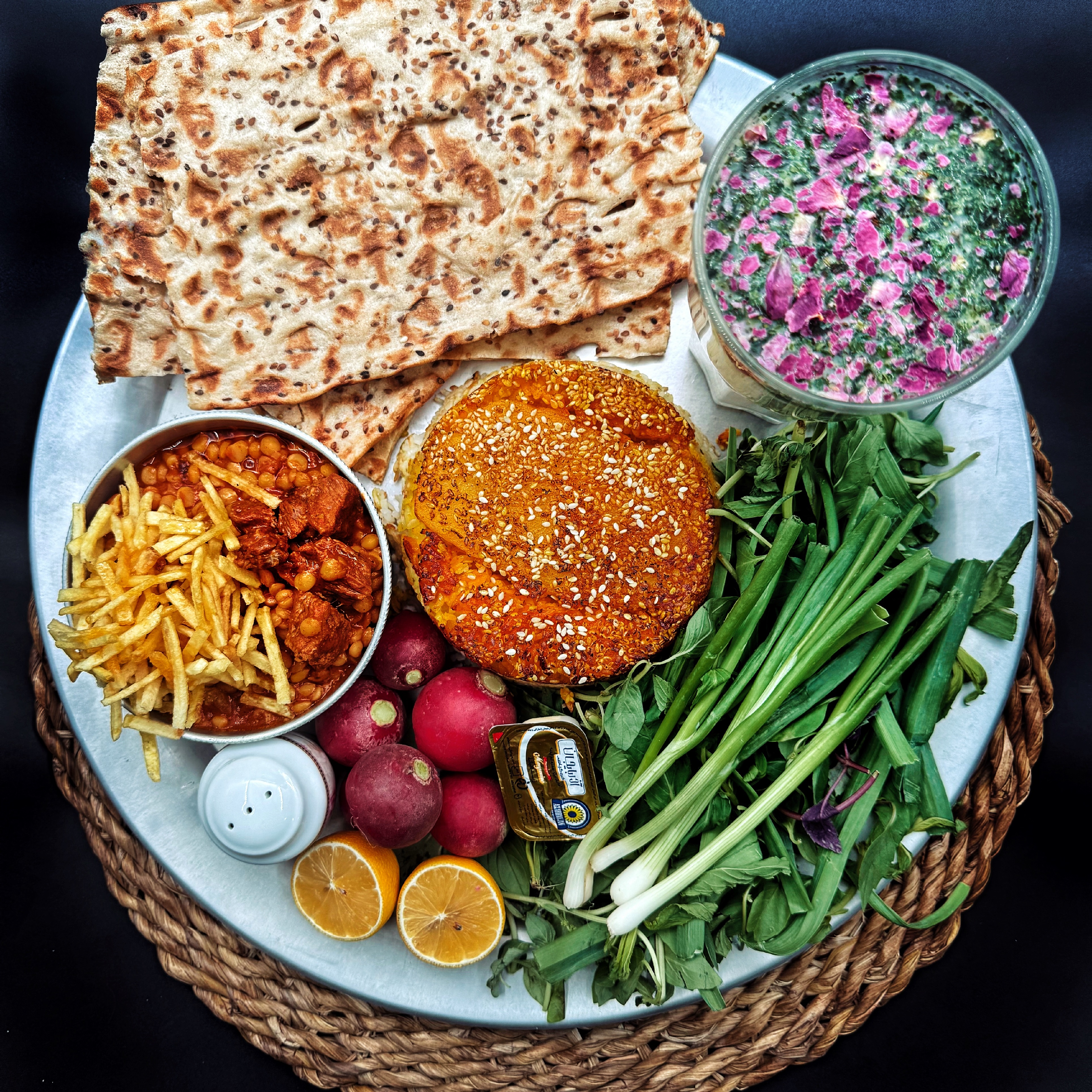 خورش قیمه سیب زمینی با برنج