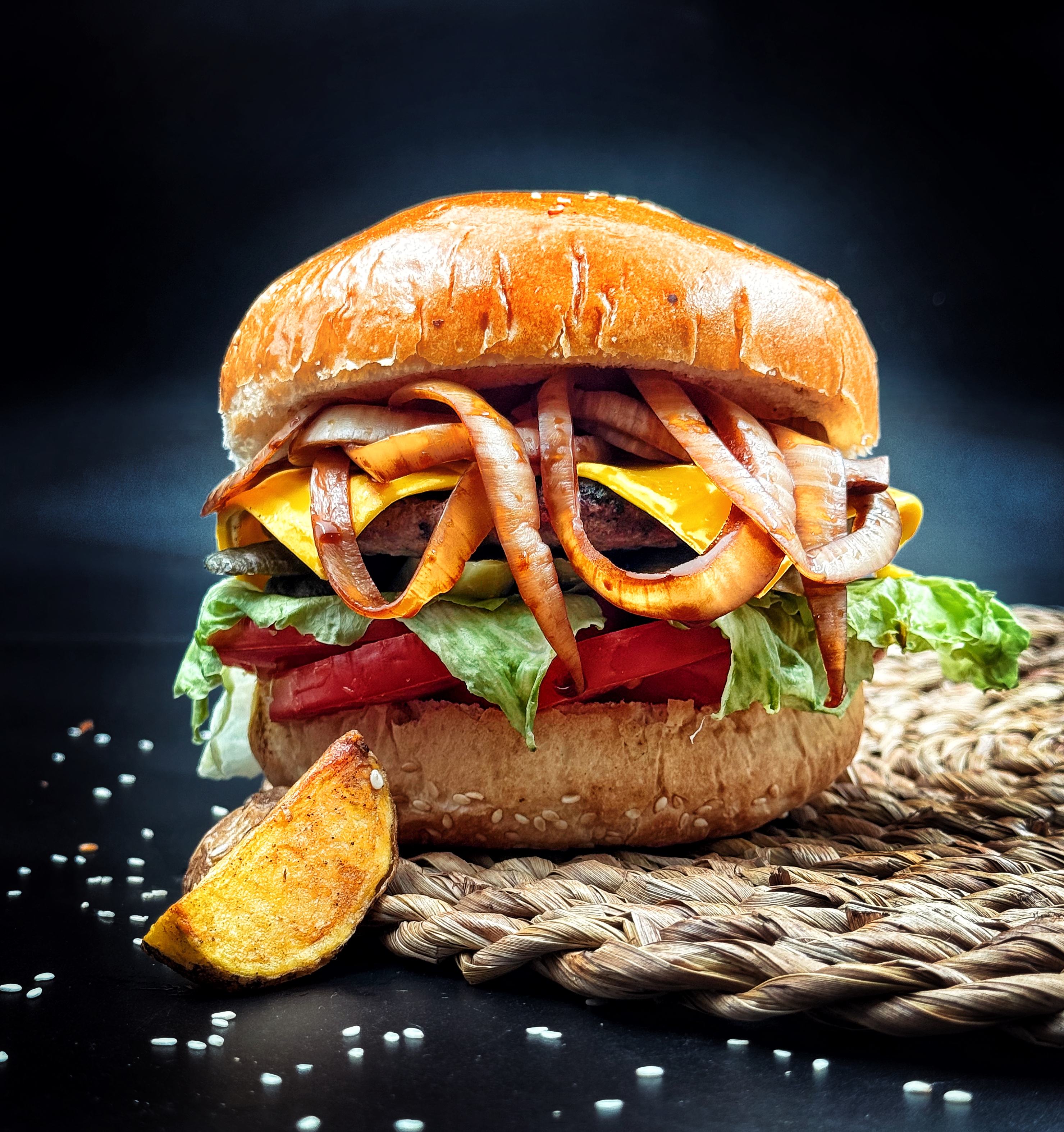 مگا برگر + سیب تنوری