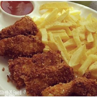 بشقاب فیله سوخاری و سیب زمینی