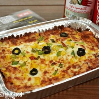 سیب زمینی تنوری با ژامبون و قارچ و پنیر